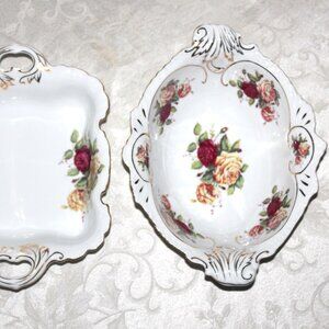Vintage Floral Ceramic Dish Set